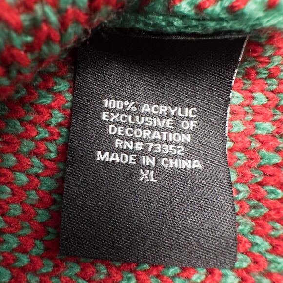 33 Degrees Pug Dog Ugly Christmas Sweater Womens XL Sequins Jingle Bells Holiday - Picture 15 of 16